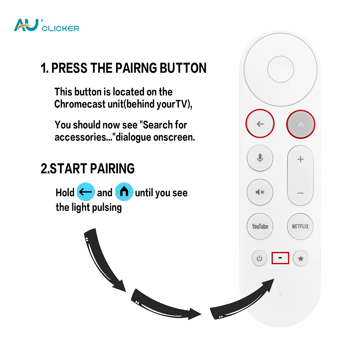 New RC-BT1991-V1 Replacement Remote Control Fit For Google TV Streamer 4K HDR Voice Remote Control with Find My Remote Feature view 3