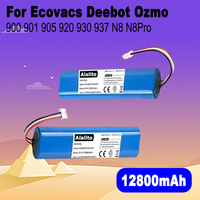 14.4V 18650 6800mAh Robot Vacuum Cleaner Replacement Battery for Ecovacs Deebot Ozmo 920,930,901,905,937,900 Lithium Ion Battery