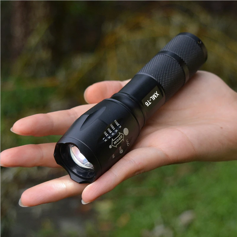 XML-T6 LED Portable Powerful Flashlight Waterproof Lantern Torch AAA 18650 Rechargeable Battery Camping Tactical Flash light