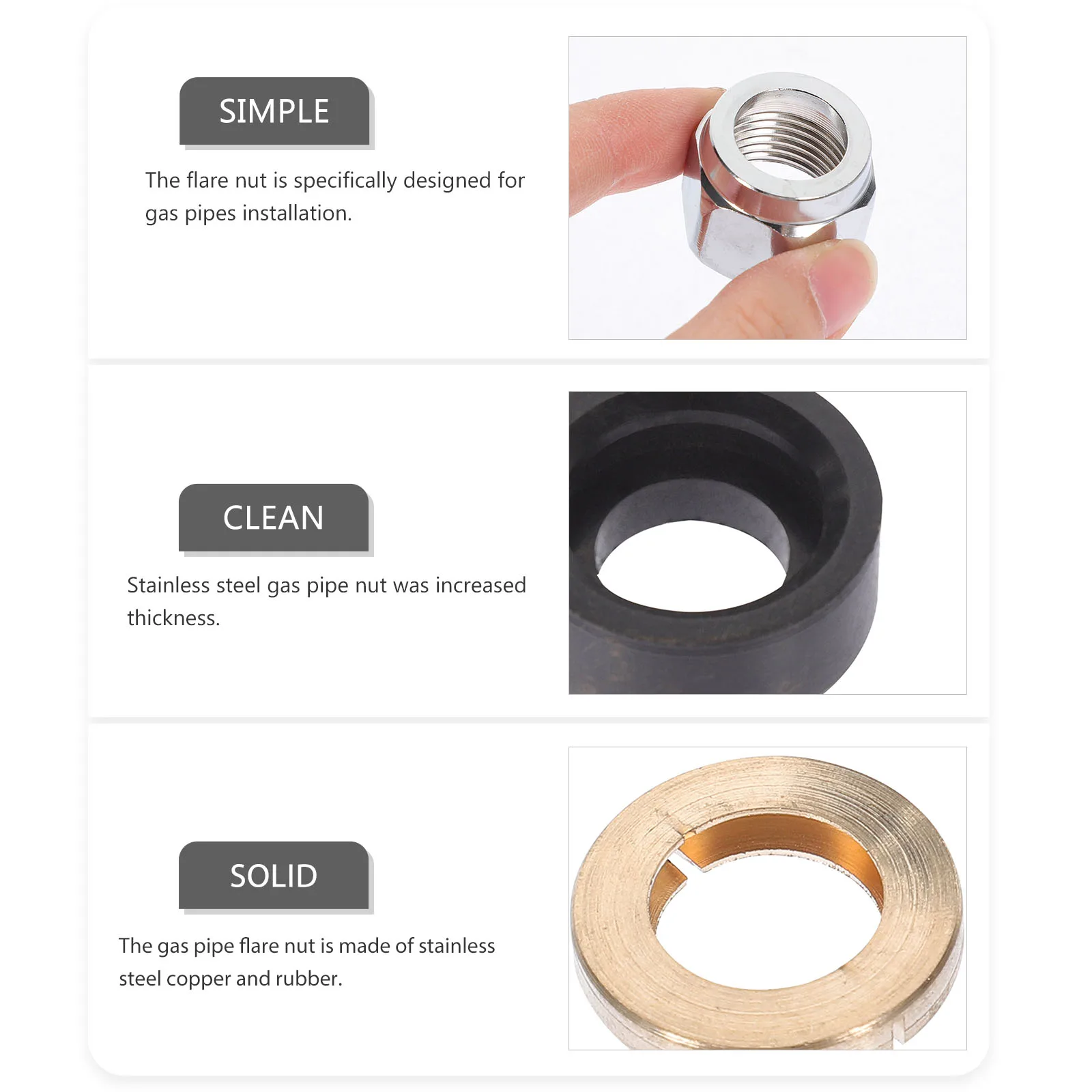 

10 Pcs Gas Pipe Nut Fittings Connector Flared Tube Connectors Coupling Plumbing Cap