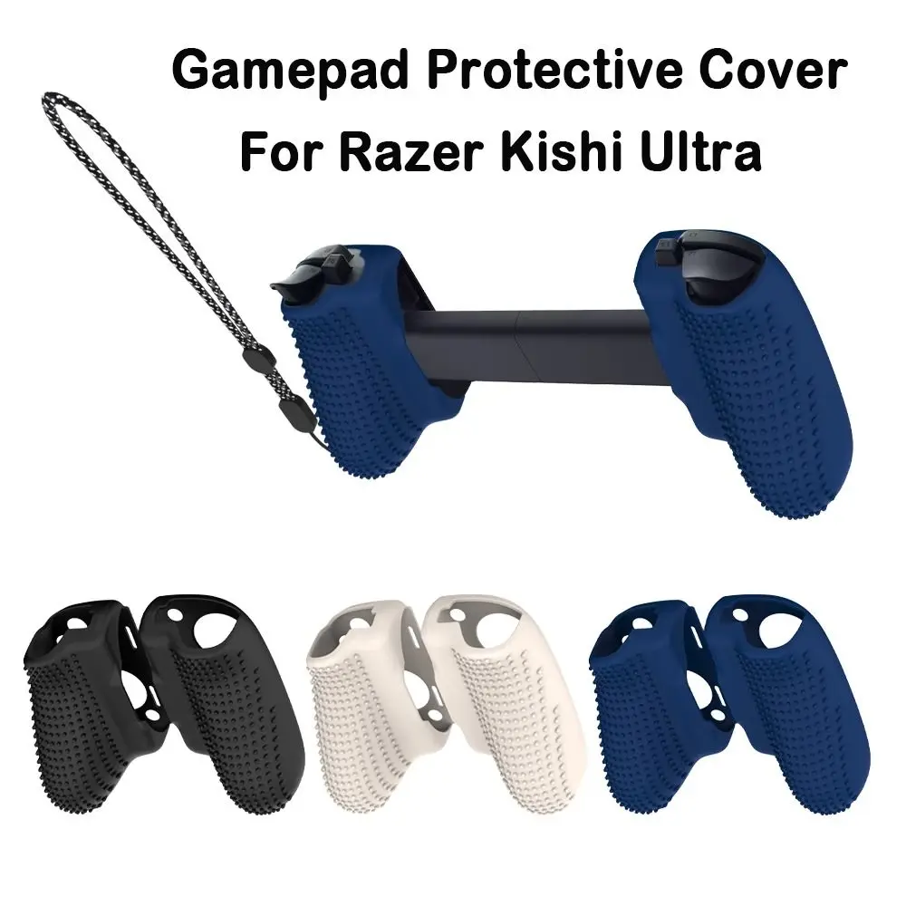 Silicone Gamepad Protective Cover Shockproof with Rope Controller Grip Case Gamepad Accessories Shell for Razer Kishi Ultra