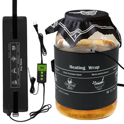 Fermentation Heating Pad 110V 15W Even Heating Glass Jar Dough Ferment Heating Wrap 45-113°F Range Precise Temperature Control