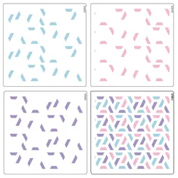 Stencils Geometric Layering Background Template Cutting Dies Scrapbooking Embossing DIY Card Craft Texture Decorative ST046