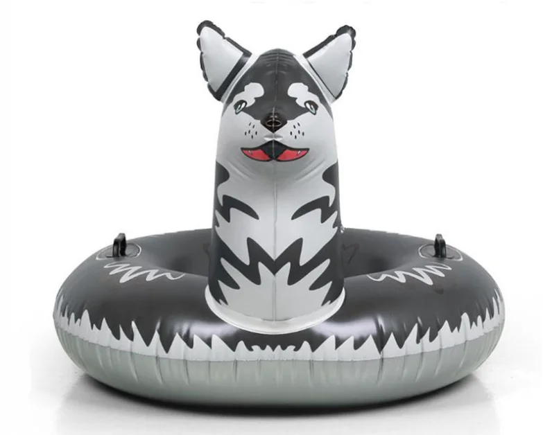 New inflatable ski ring Snow Gray Wolf Inflatable snowboard Thick and Cold-resistantcustom