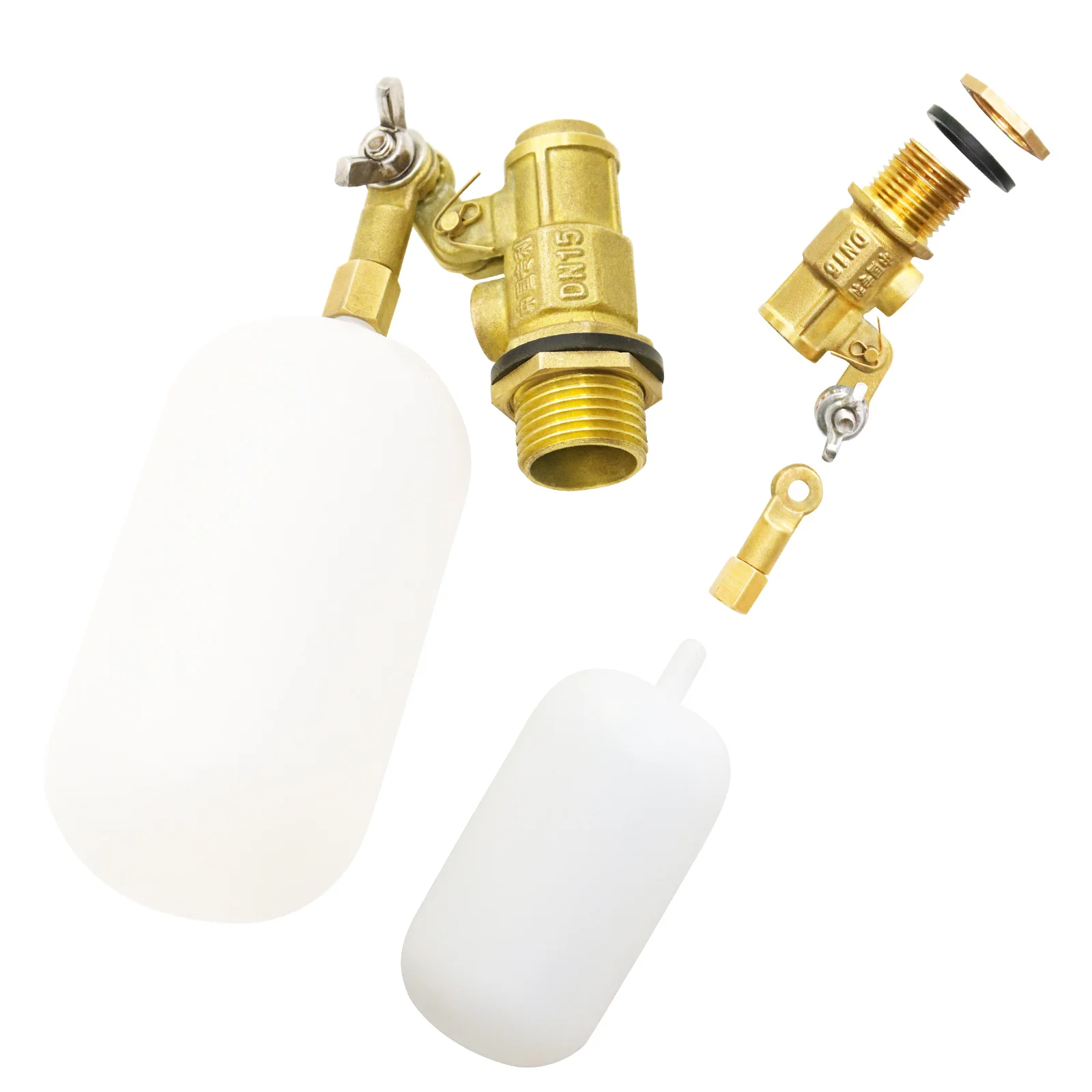 Bola Pelampung Betis Tembaga 1/2 Inci, Katup Pelampung Air untuk Katup Pelampung Kolam, Penutup Otomatis Pengisian Otomatis, untuk Tangki Ternak, Akuarium (1 Buah)