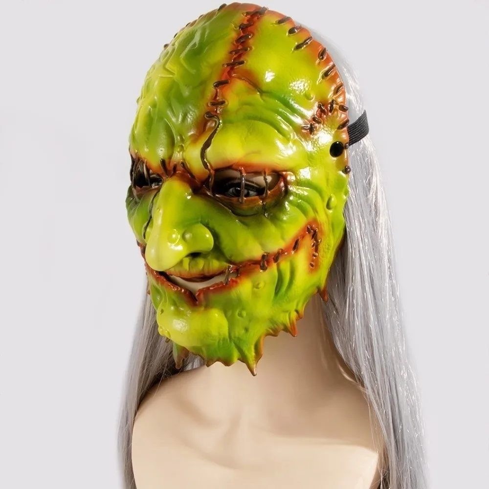 

Blood Scar Halloween Witch Mask Facepiece Masquerade Dark Forest Mask Cosplay Old Man Face Scary Killer Devil Mask