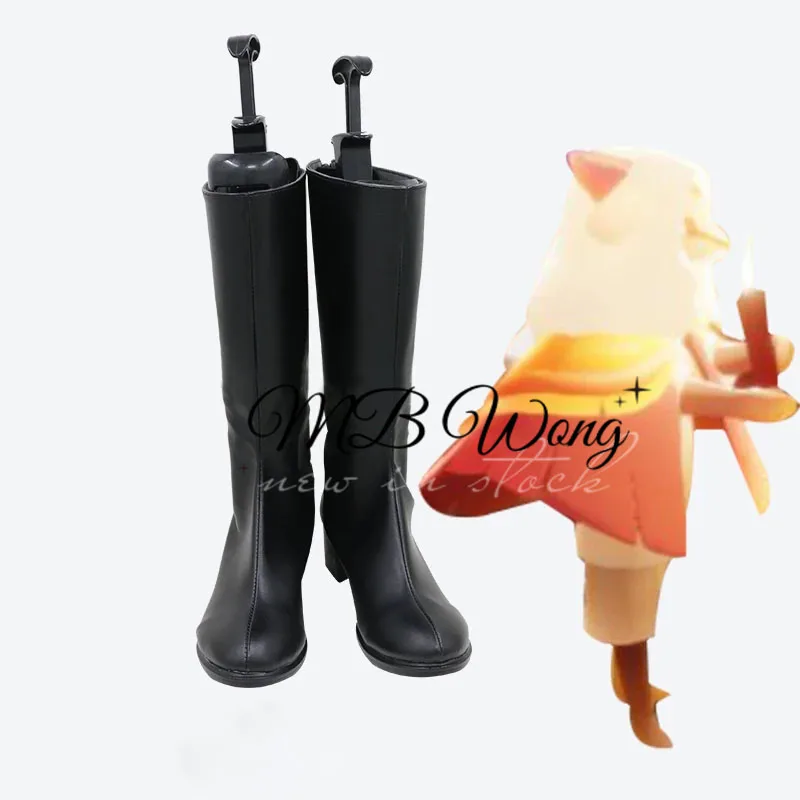 

Черные ботинки для косплея Game Sky: Детская модель телефона, сезон ритма, путешествия, духи, долина триумфа, черные ботинки