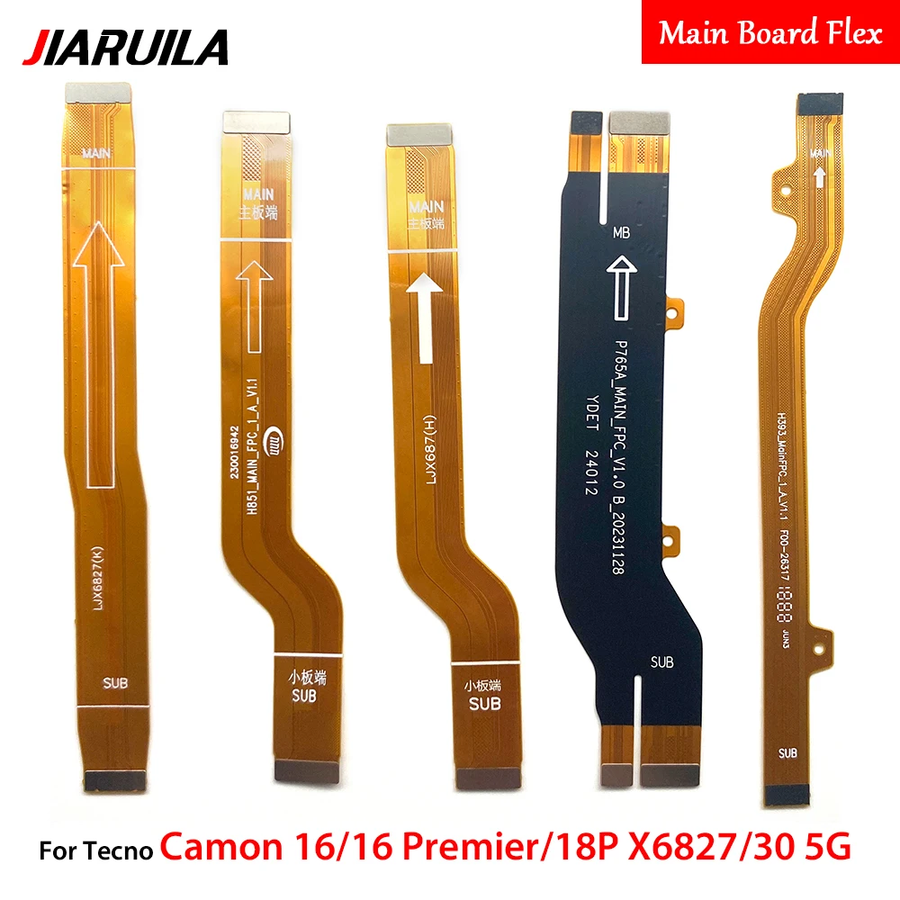 كابل مرن رئيسي لـ Tecno Zero 8 X Pro Neo 20 30 5G 2023 Camon 16 18P 30 5G Spark 8T 8P 10 Pro توصيل اللوحة الرئيسية