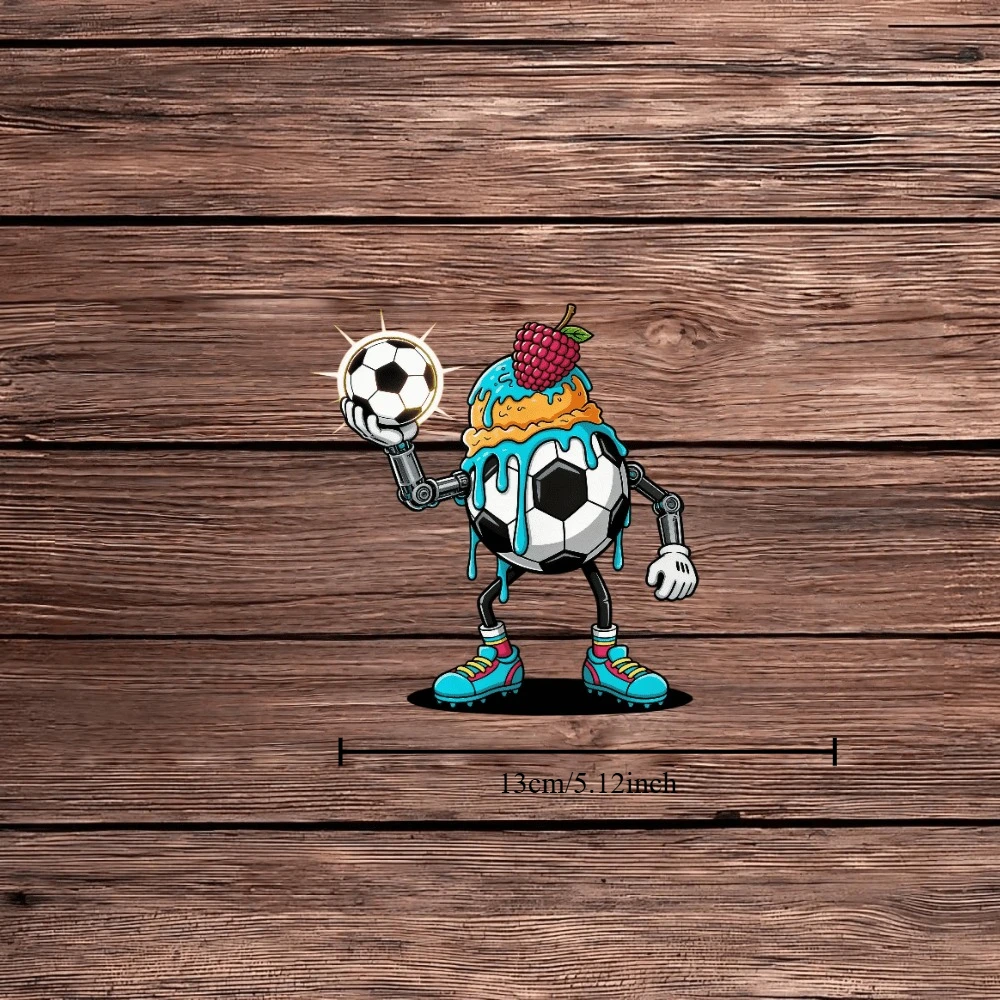 

Наклейка на автомобиль с изображением футболиста - милый декоративный автомобильный стикер, подходит для кузова автомобиля, окон и других украшений, устойчив к царапинам.