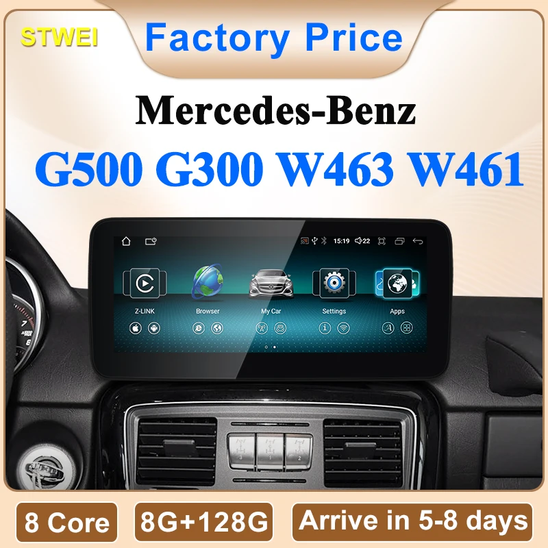 2024 New Car Multimedia Wireless Android AUTO CarPlay 10.25 12.3inch Screen For Mercedes Benz G Class G500 G55 W461 W463 GPS