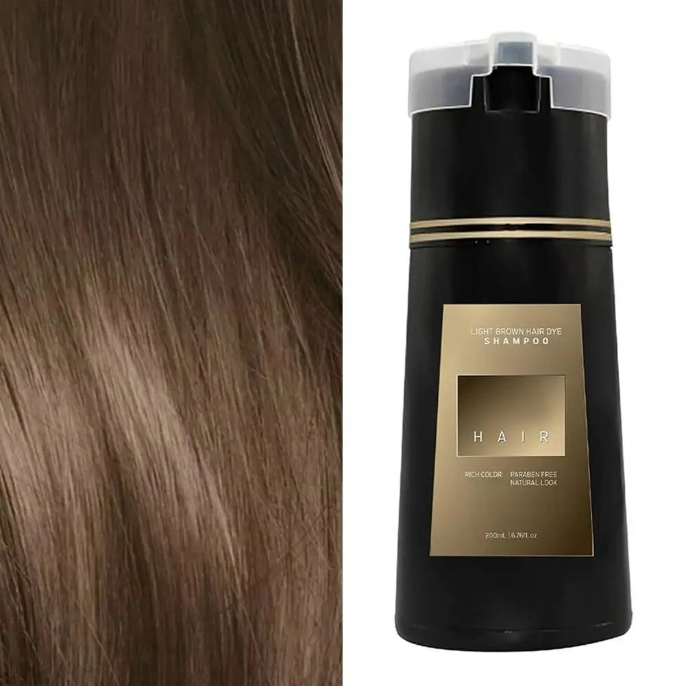 Hair Color Shampoo for Gray Hair 3 in 1 Black Hair Dye Shampoo for Women Men Natural Herbal Safety Nourishing Hair Care Cream