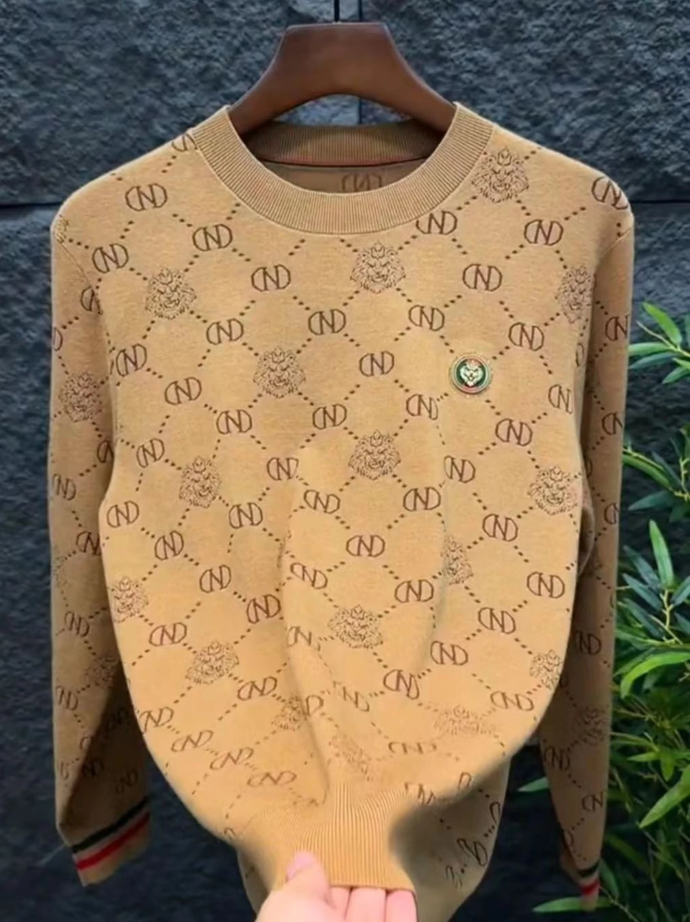 

Comfortable Faionable Men's Knitted round Ne Base irt Sweater Sli Versatile Autumn Winter New Arrival Slim Fit Casual