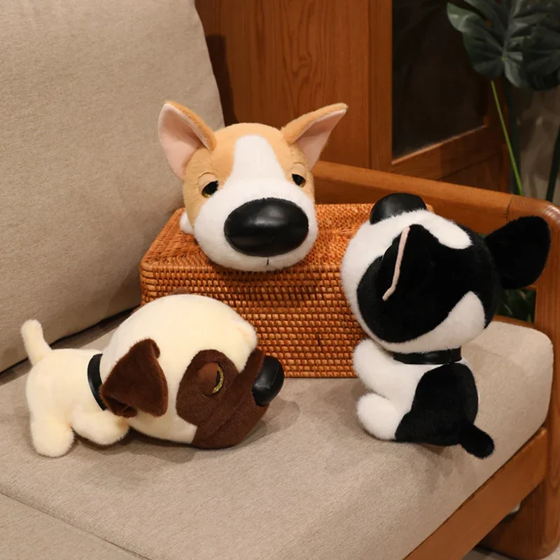 Cute Sleepy Puppy Plush Toy, Lazy Lying Dog Stuffed Doll, Fluffy Soft Dog Plushie for Sofa Bed Decor for gifts.