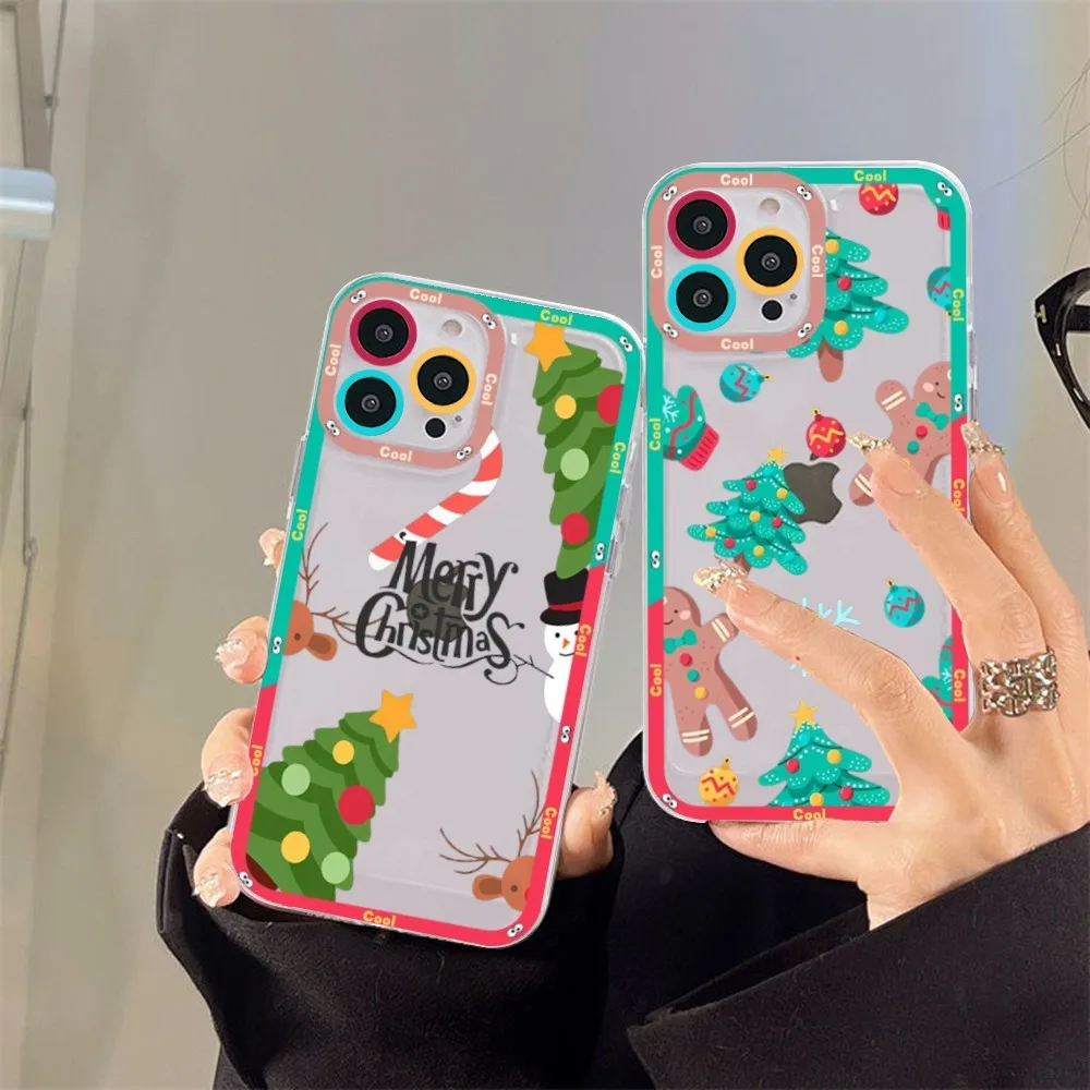 

Christmas Cartoon New Year Phone Case For Samsung S 20 S 21 S 22 S 23 lite plus ultra Mobile Cover