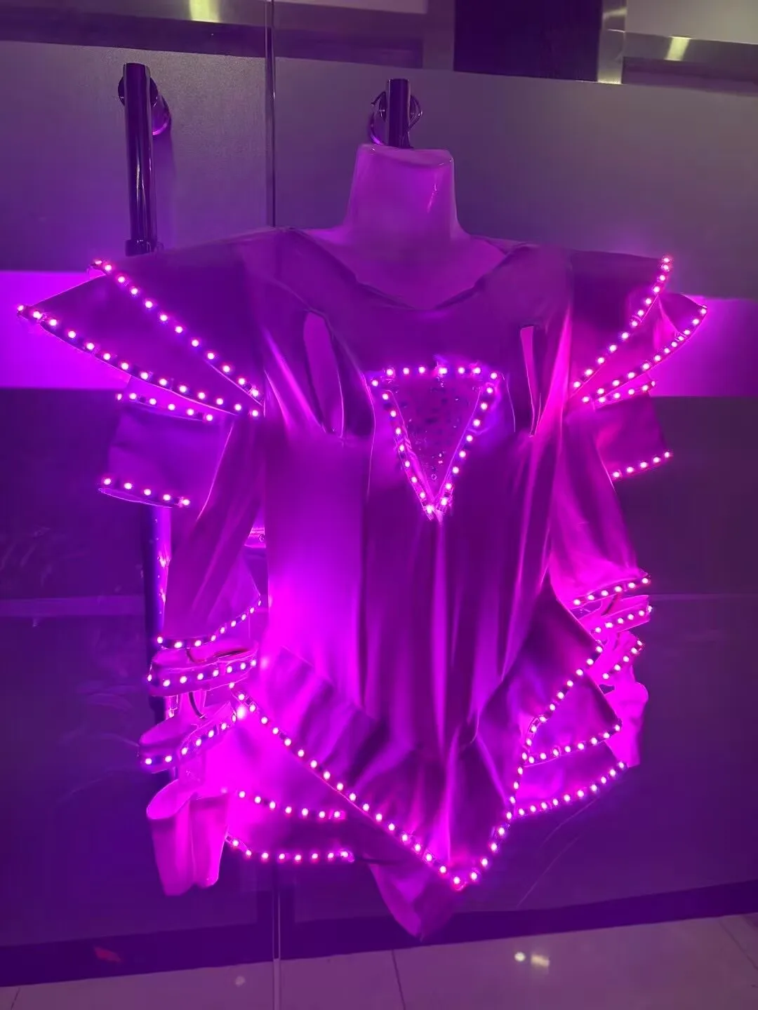Женский светодиодный костюм, женский купальник с подсветкой, танцевальное платье, светящийся костюм для дискотеки для девочек, белый комбинезон для косплея, женский костюм