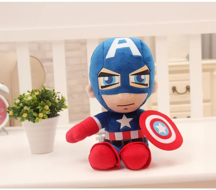 27 cm Man Spidermaned Knuffels Filmpoppen Marvel Avengers Soft Gevulde Held Captain America Iron Kerstcadeaus voor kinderen
