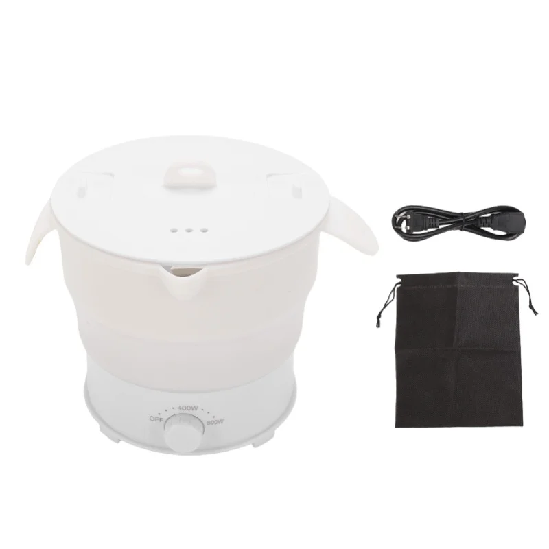 Travel Foldable Electric Mini Cooker 800W 12L Silicone Hot Pot Kettle Multifunctional With Steamer Rack For Noodles view 5