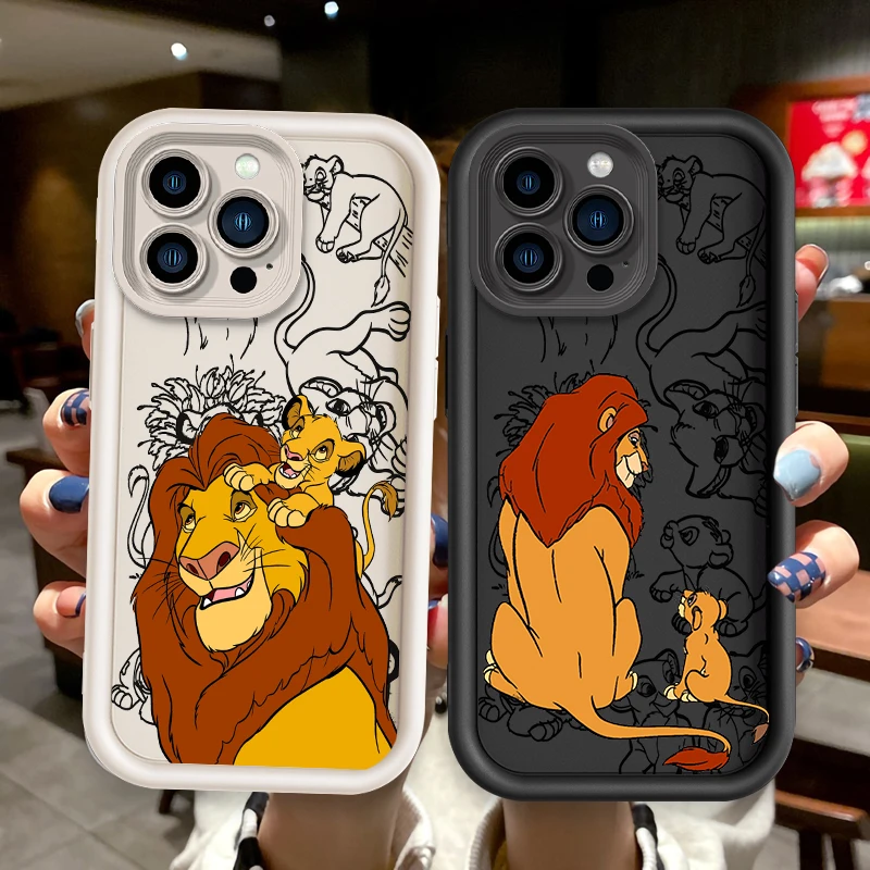 Lion King Anime Simba For Apple iPhone 15 14 13 12 Pro Max Mini 11 XS X XR 8 7 6 Plus Eye Ladder Cover Capa Fundas Phone Case