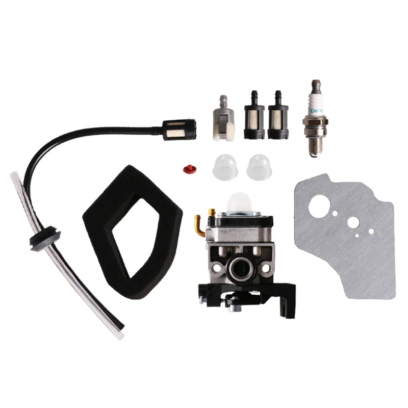 Trimmer Carburetor Carb with Gasket for spark plug Fuel Line Hose Tools Kit Fit for GX25 GX35 HHT35