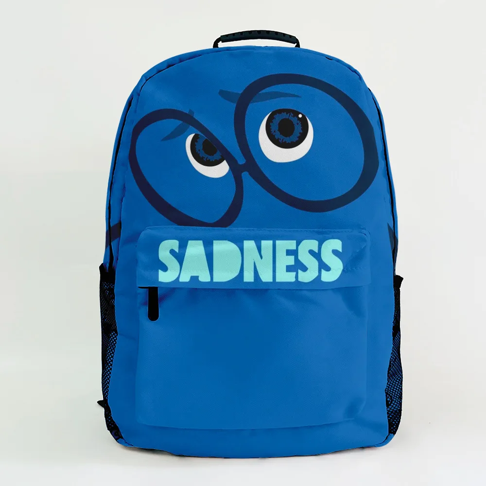 Disney Inside Out 2 Printed Pattern Canvas Backpack Large Capacity Student Double Schoolbag Outdoor Backpack Boys Girls Bag