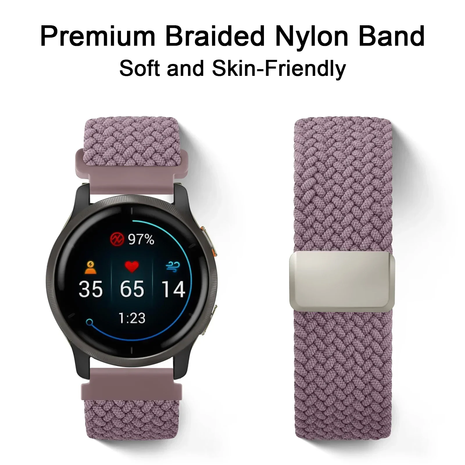 حزام مضفر مغناطيسي 22 ملم لساعة Xiaomi S4 S3 S2 S1 Active Pro/Color 2/Color Sport Edition/Redmi watch 5 Active/5 Lite Band