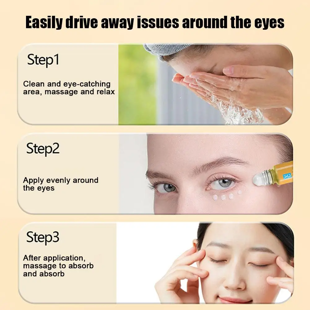 8ml Eye Essence Oil Remove Dark Circles Under The Eyes For Women Remove Eye Bags Puffiness Firming Eyes Skin Care W4F9