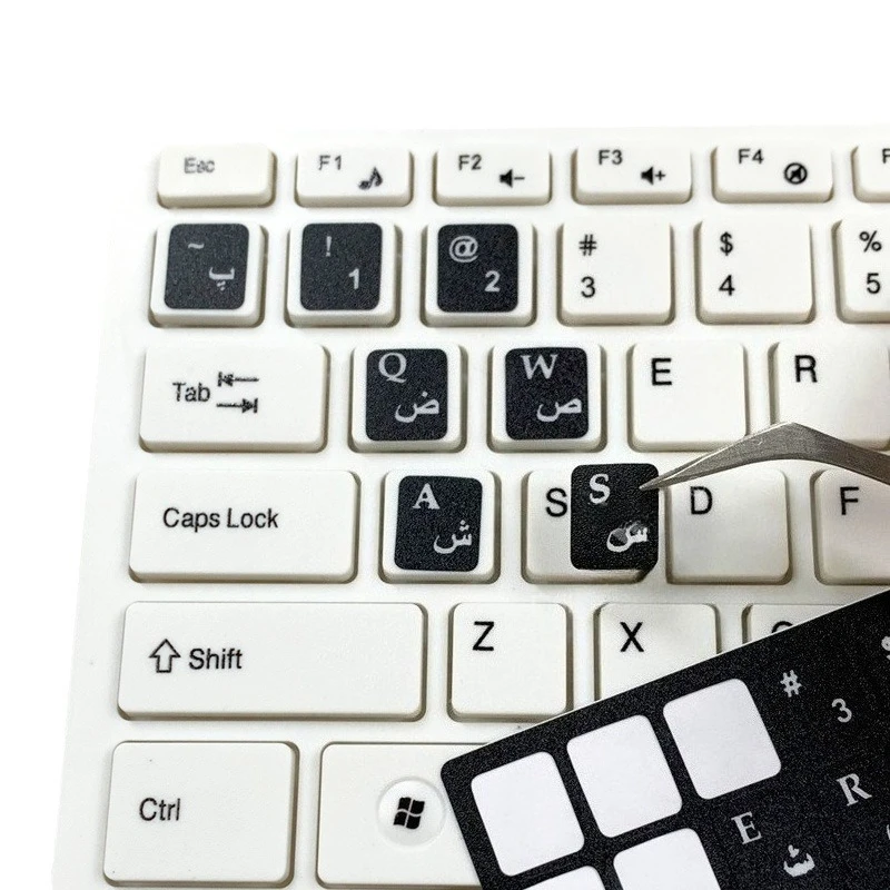 

1Pc Keyboard Keys Stickers Keycap Protective Film Stickers Keypad Key Decor Lable Letters Mark Spanish Hebrew Russian Letters