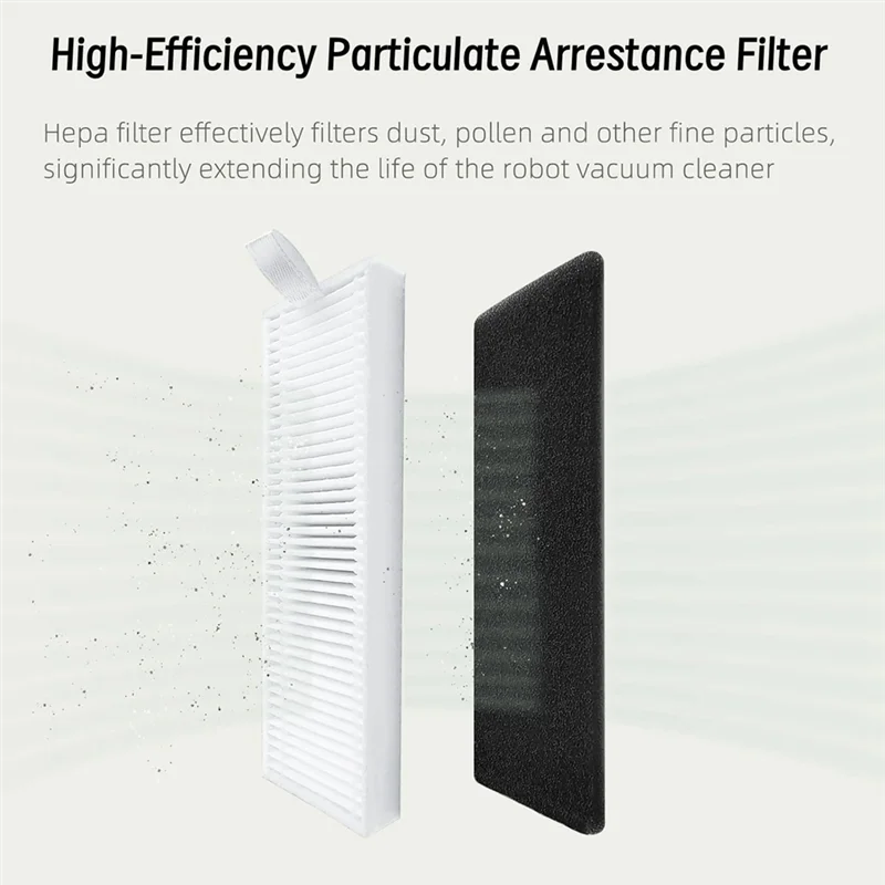 

AT02-Vacuum Parts For Xiaomi Robot Vacuum E5 C108 Mi Mijia Vacuum Cleaner Side Brush Hepa Filter Mop Cloth