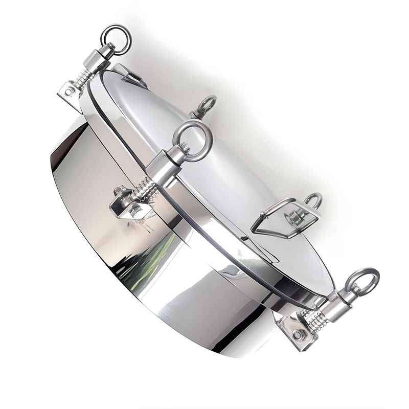 

inless steel sanitary grade with sight glass pressure manhole 316 flange observation port with pressure round hand hole cover