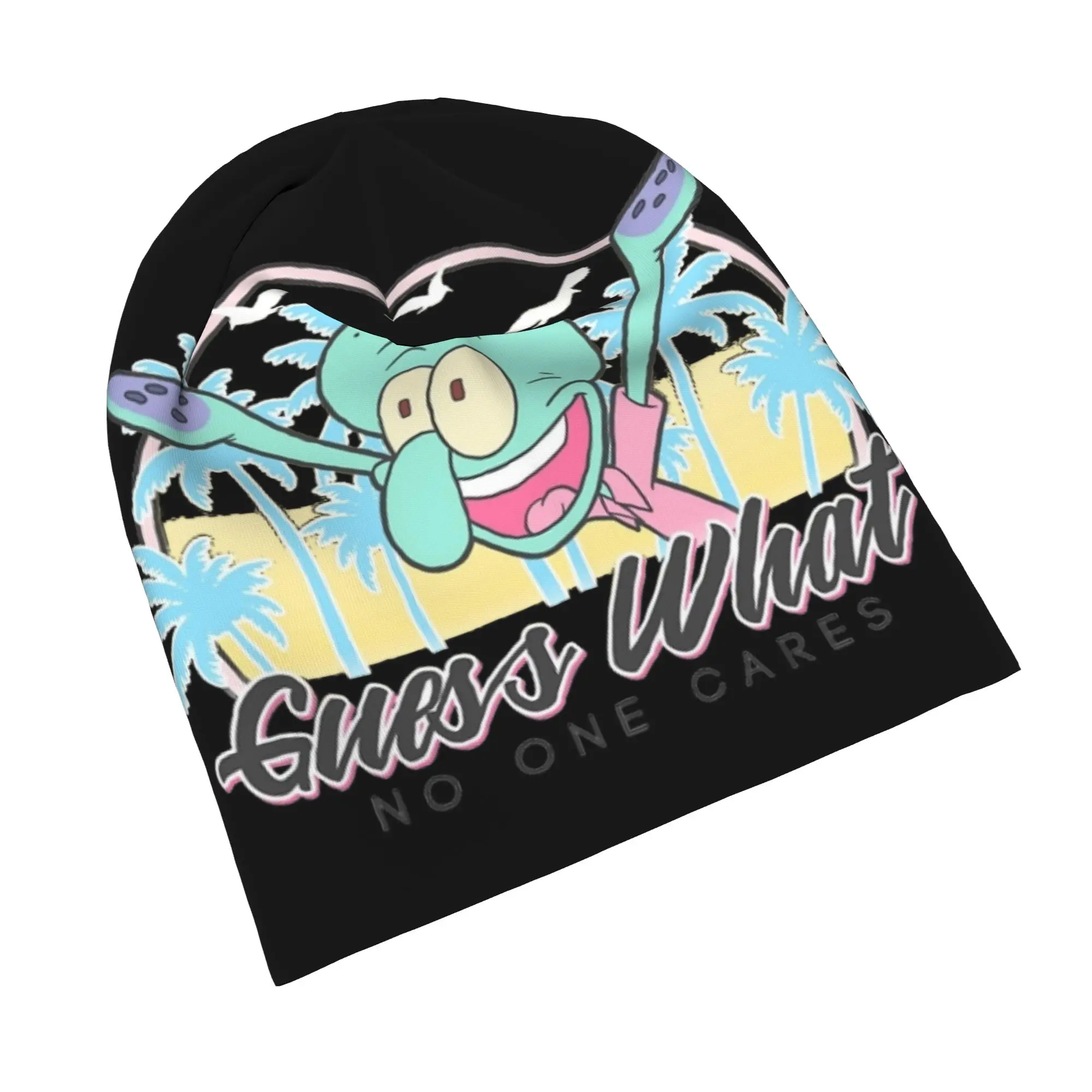 Spongebobed Cap  Goth Adult Ski Skullies Beanies Hat Spring Warm Dual-use Bonnet Knit Hat