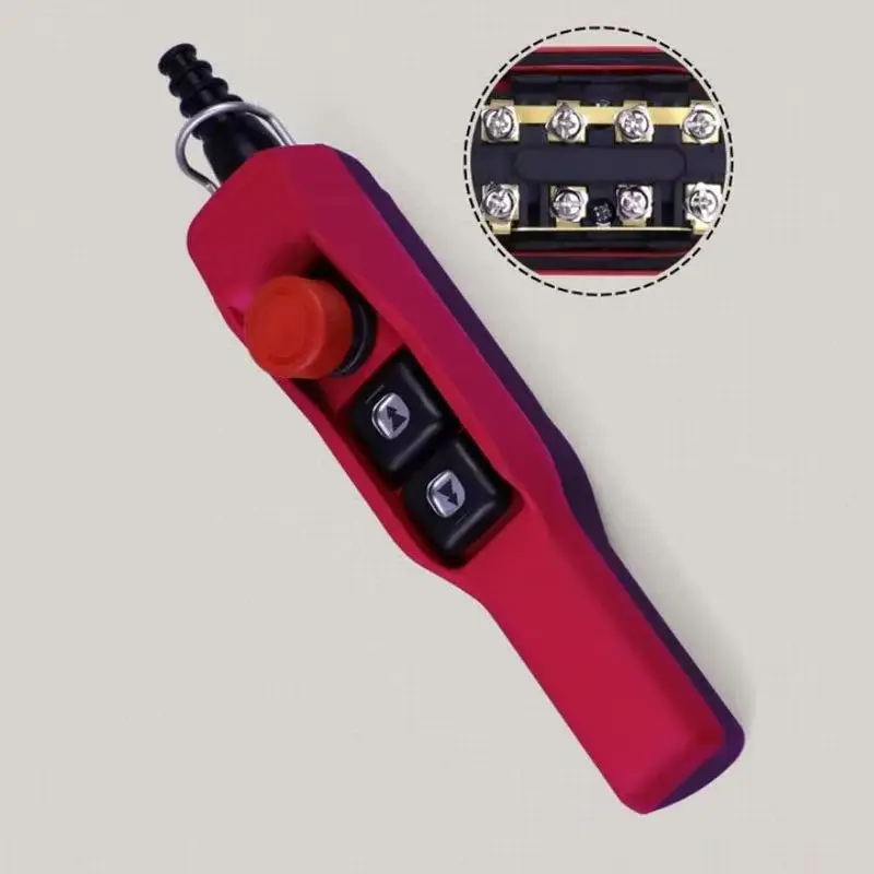 Dual‑Speed COB‑61S Hoist Control Pendant Switch, ABS Shell Self‑Reset Button for Crane Winch Speed Control