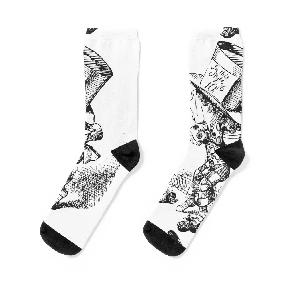 

The Mad Hatter Socks Christmas men cotton high quality Men's Socks Luxury Women's