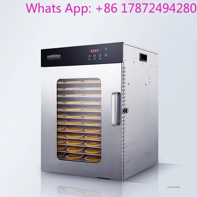 16-layers Food Dehydrator Vegetable Fruit Dryer Stainless Steel Commercial Food Drying Machine for Seafood/tea/chicken Ect. 220v