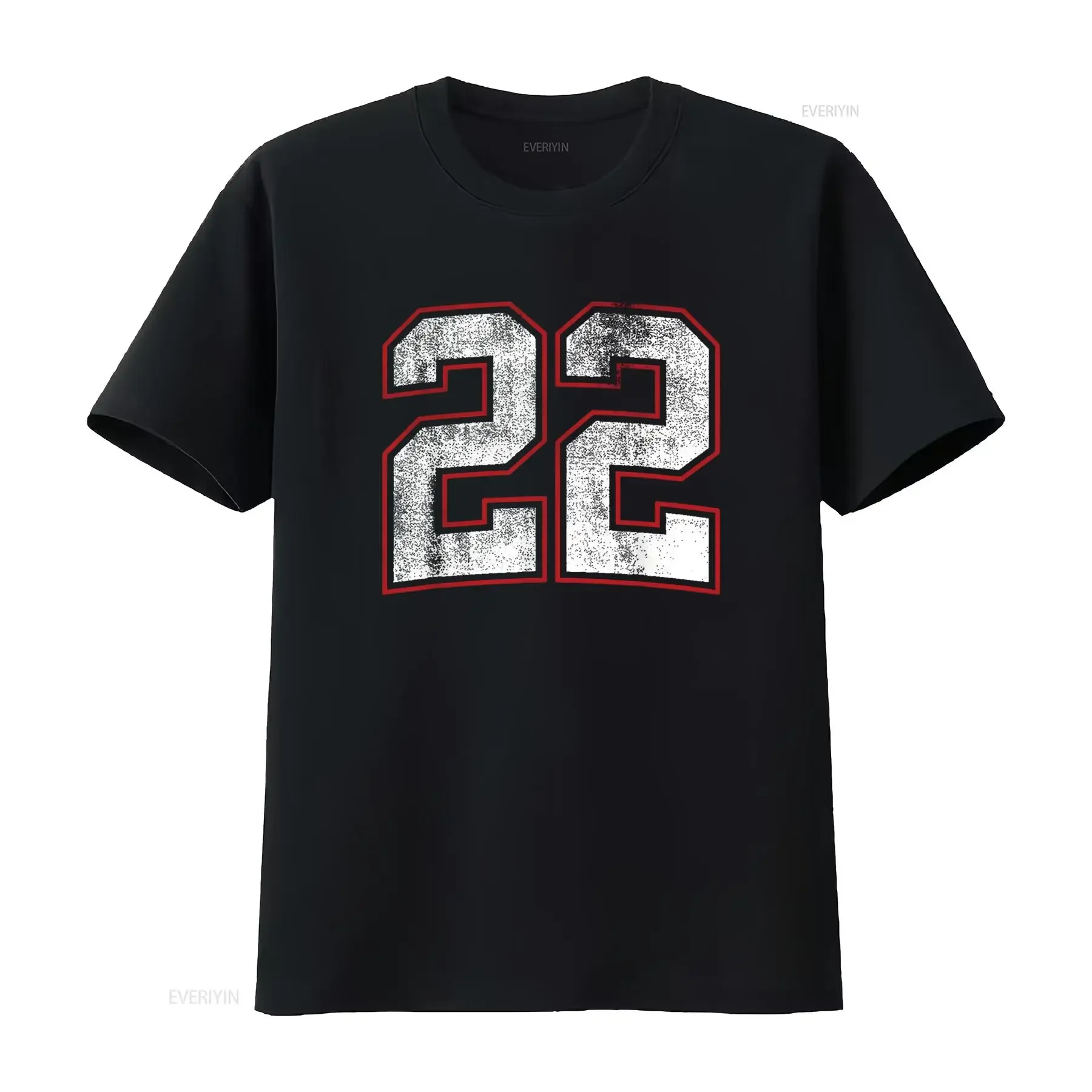 Mens Number Twenty Two 22 T Shirt Black Small vintage Washed Stretched Versatile Casual Comfortable fashion Slightly