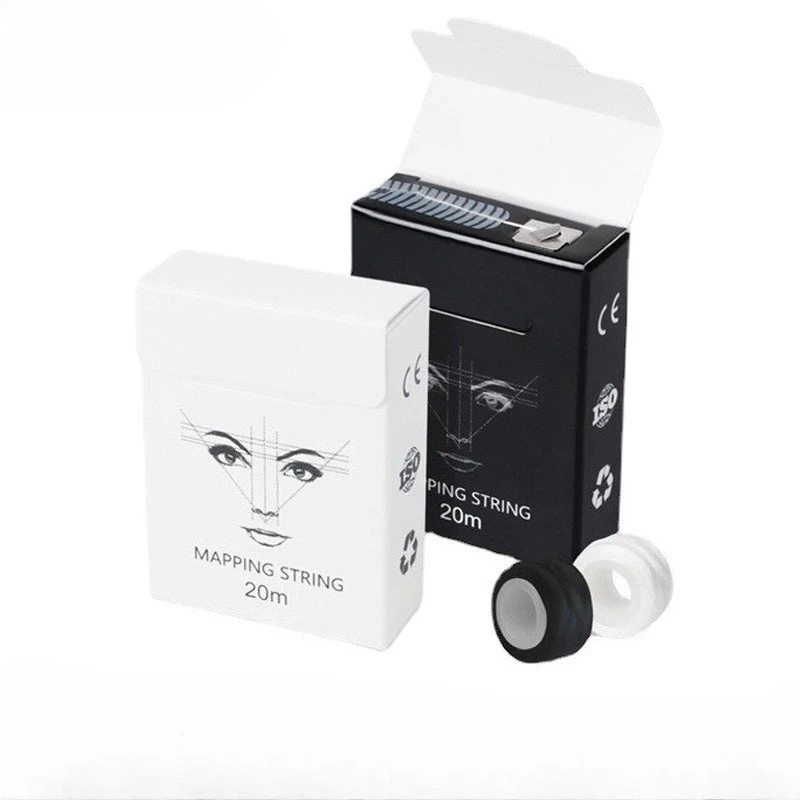 

20 м струна для картографирования микроблейдинга с предварительно нанесенными чернилами, маркер для бровей, нить для татуировки, точка для бровей, предварительно нанесенные чернила для татуировки, нить из ПМПУ для картографирования