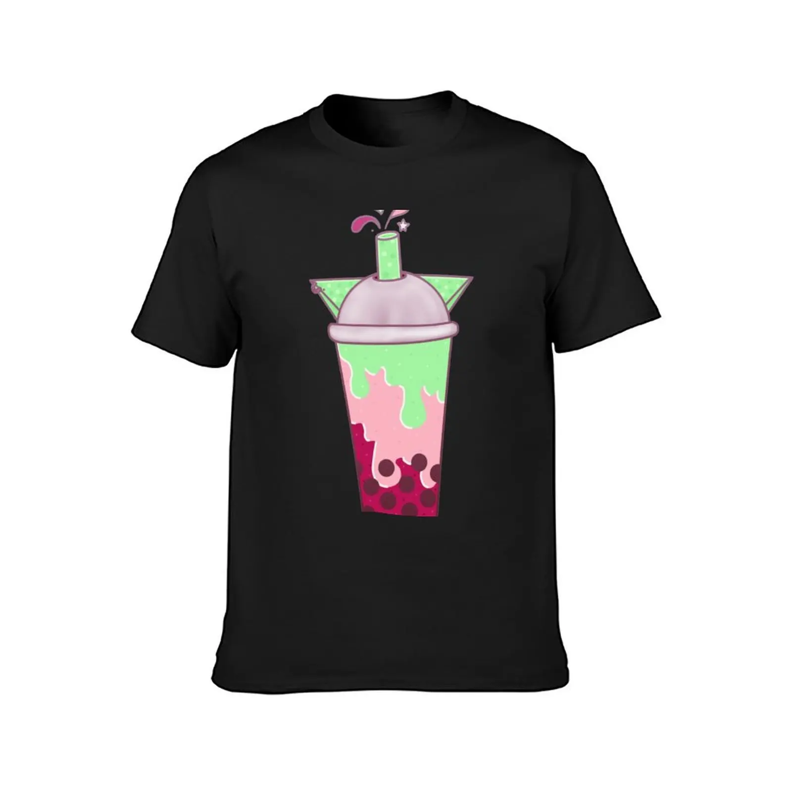 Strawberry Matcha Cat T-Shirt vintage blanks shirts graphic tees t shirts for men