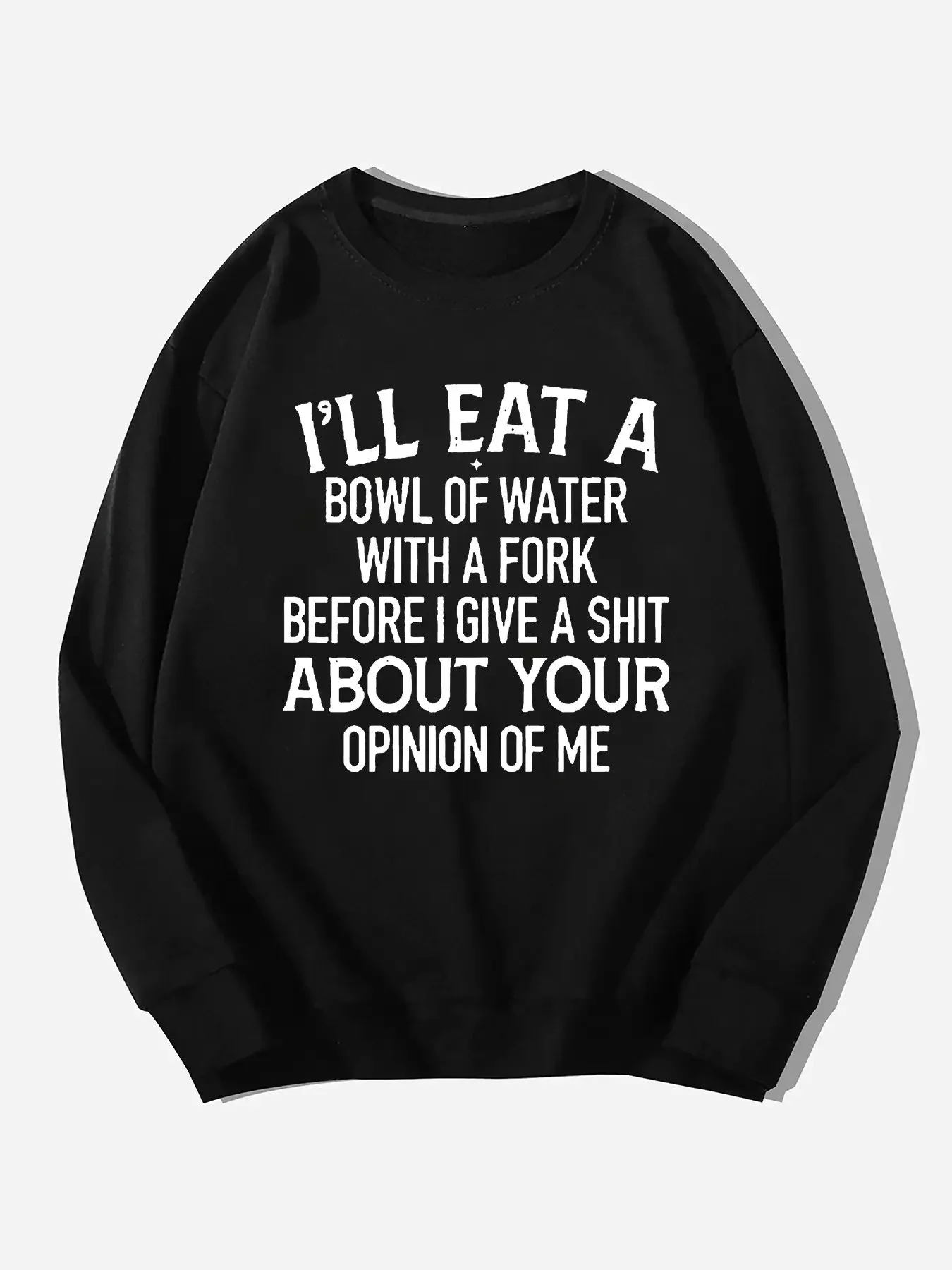 100% Cotton Blockbuster Sweater - Black with White 