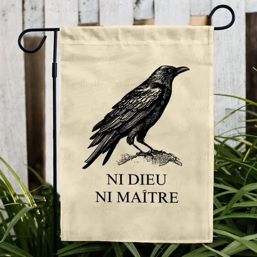 Authoritarian Protest Flag, Ni Dieu Ni Maître No God No Master Flag RRI