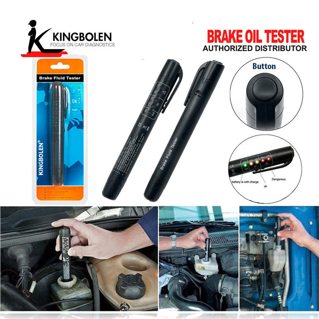 Car Electric Brake Fluid Moisture Tester Auto Digital Oil Detecting Pen Testing Tool Automotive Accessory Automobile Supplies