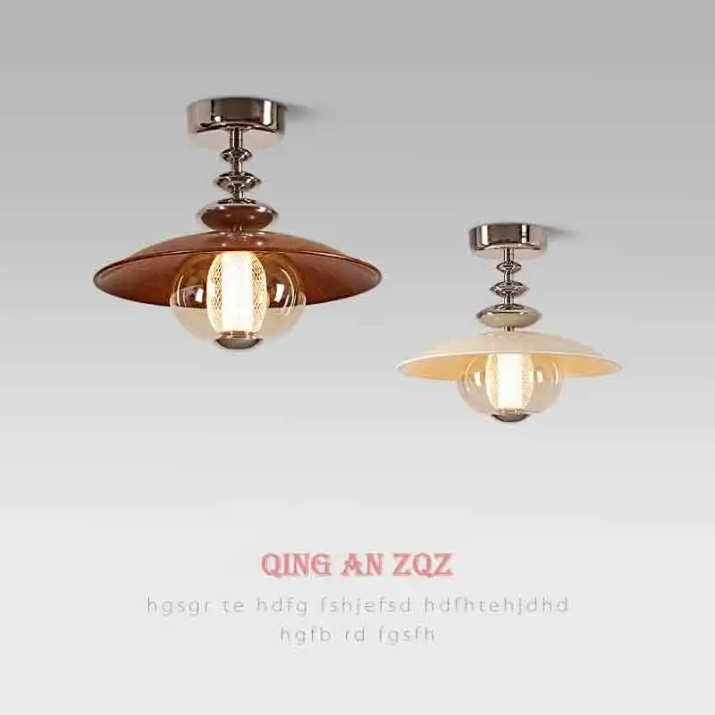 Medieval Style Bauhaus Ceiling Lights LED Corridor Aisle Lamp French Cream Style Entrance Door Kitchen Living Room Ceiling Lamps