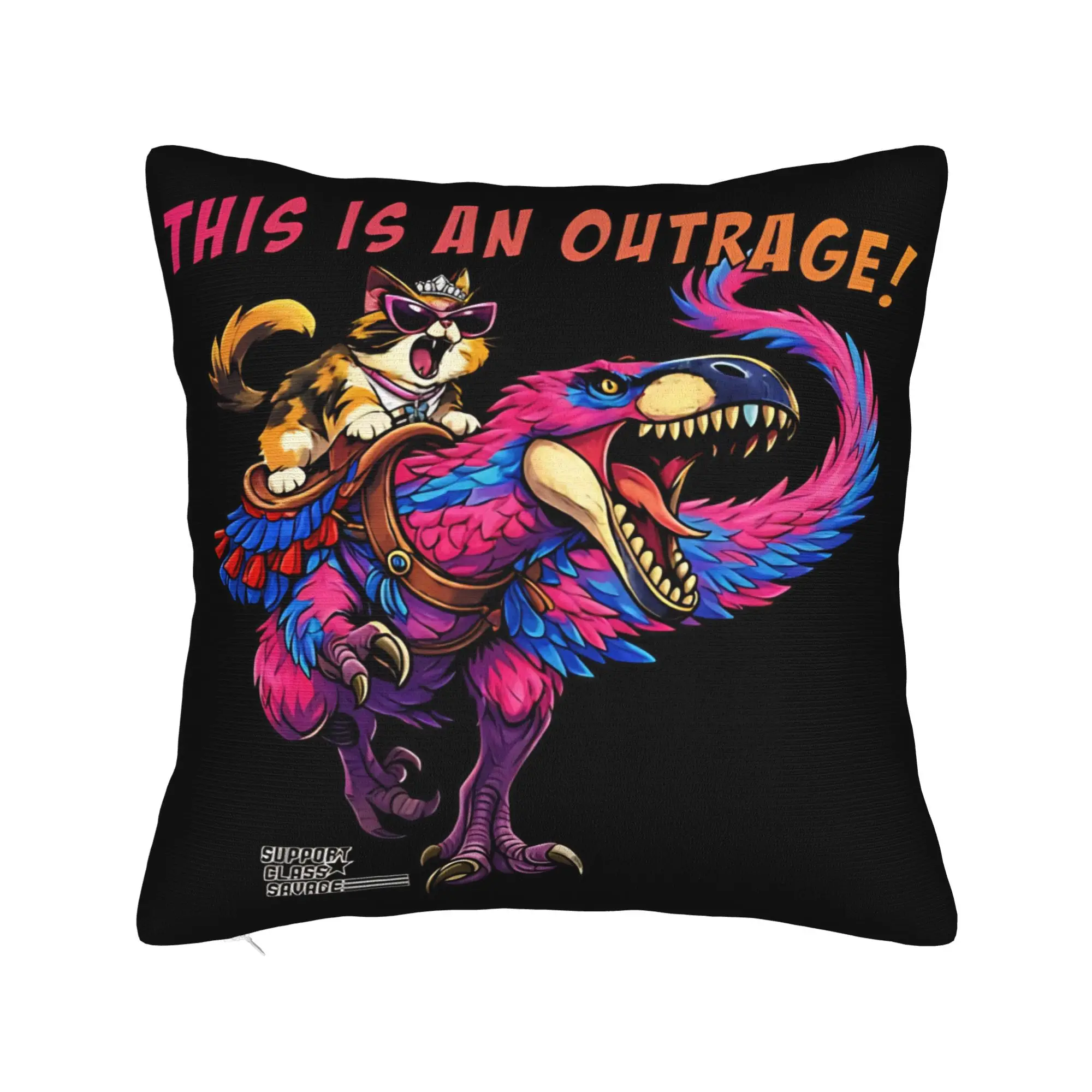 Decorative Pillowcases This Is An Outrage Princess Donut Cat  Accessories Bedroom  Throw Pillow Case Cover Zipper Multi-Size