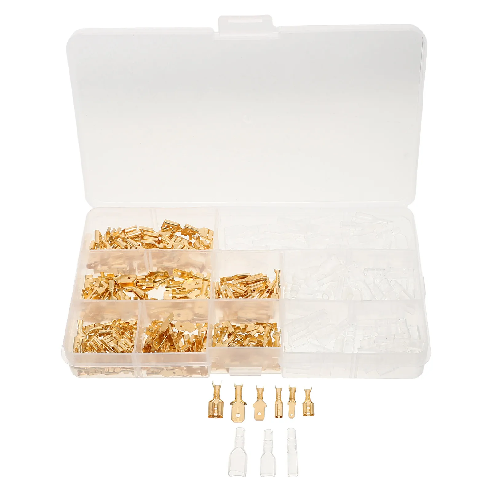315Pcs Electrical Connector Assortment Quick Splice Wire Crimp Terminal Blocks Insulated PVC Sleeve Vehicle Wiring Repair Kit