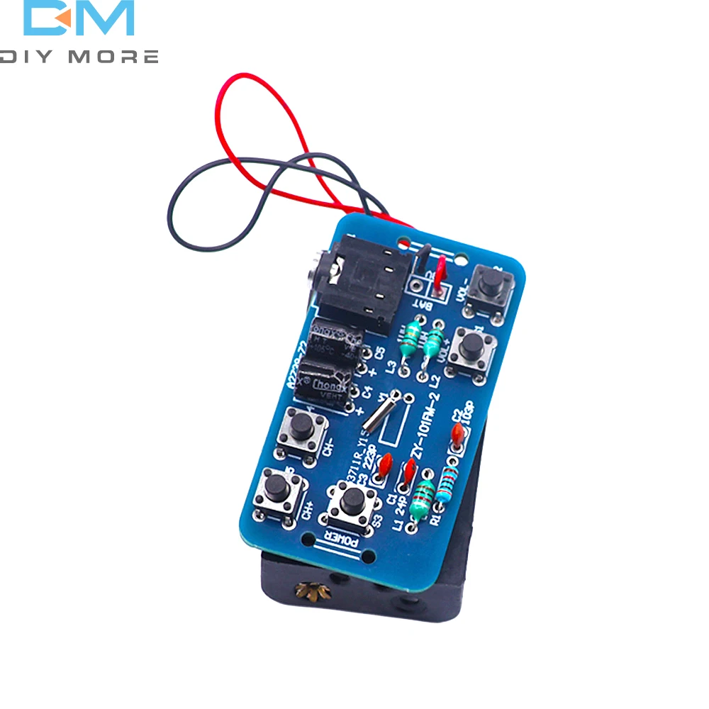 Kit diy de rádio fm, 76-108mhz, controle de volume de frequência ajustável com interruptor de alimentação, kit de prática de solda, habilidade de soldagem eletrônica