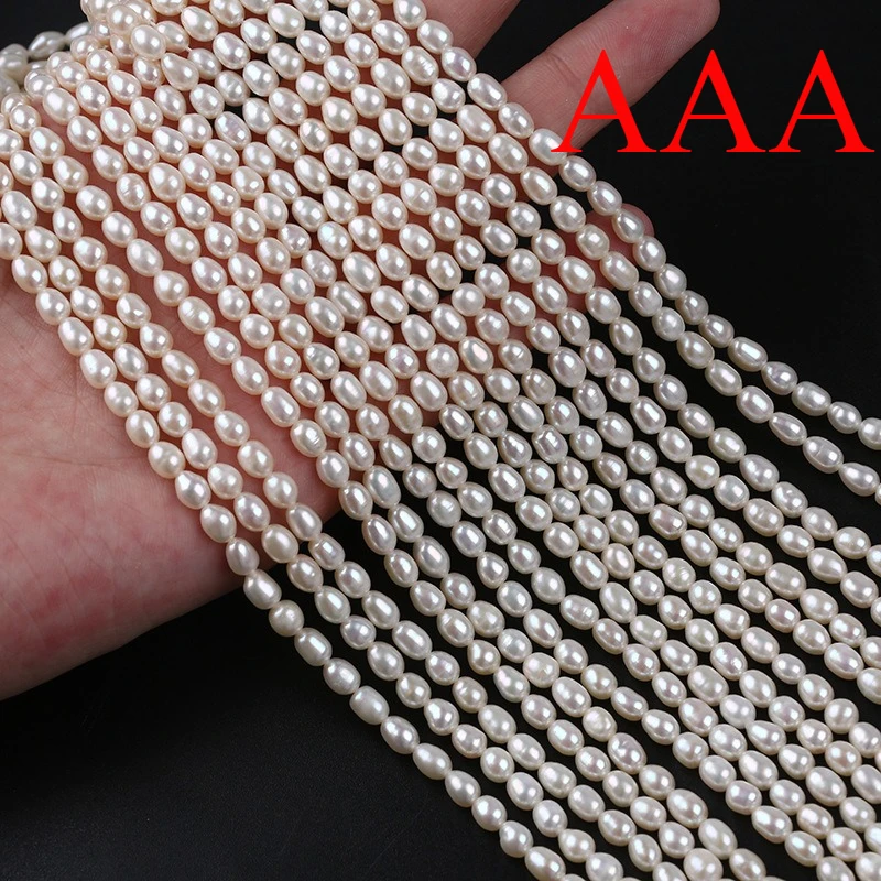 Natürliche Süßwasser Perle Perlen Hohe Qualität Reis Form Punch Lose Perlen Für DIY Halskette Armband Schmuck Machen 2-2,5mm