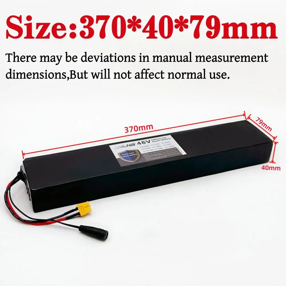 13S3P Li-ion Battery Pack 48V 15Ah 18650 Lithium Battery XT60/DC for Scooters And Bicycles 13S3P 54.6V Battery Pack