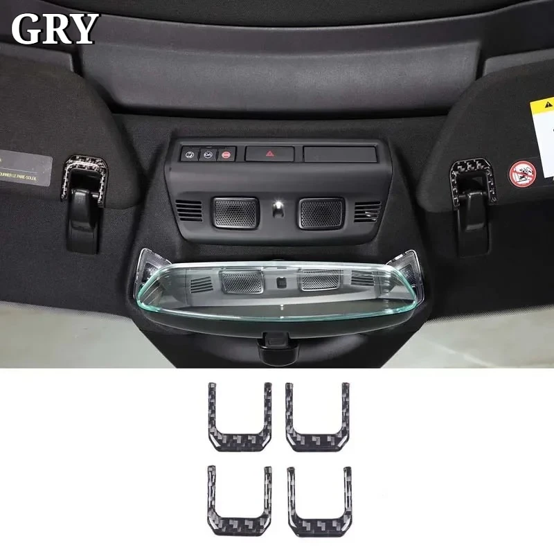 Car Vanity Mirror Decorative Panel Trim For Chevrolet Corvette C8 Z51 Z06 2020-2026 Soft Carbon Fiber Interior Car Accessories