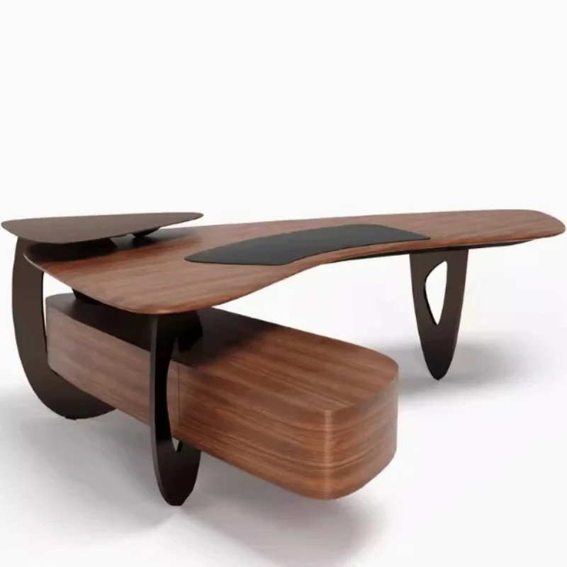 A Modern minimalist corner desk Italian minimalist  boss table supervisor table Nordic