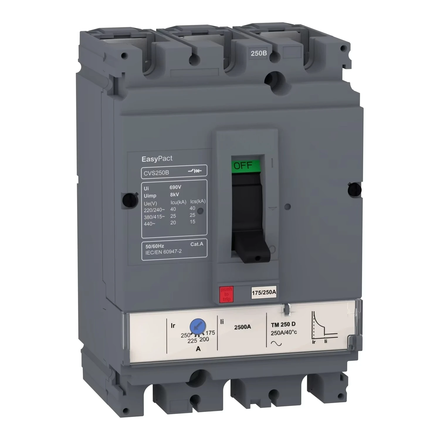 S-chneider Easypact CVS Series Moulded Case Circuit Breaker 3P 4P 70KA MCCB ETS2.3 CVS400H 400A LV540515 LV540516