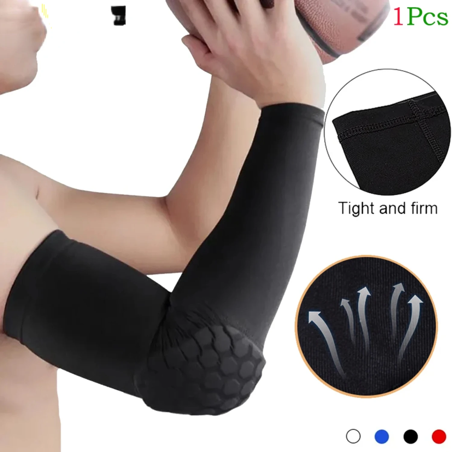 1Pcs Elbow Pads  Youth Adult Shooter Sleeve,Honeycomb Non-Slip Arm Sleeve  Football Sport Collision Compression Arm Sleeve