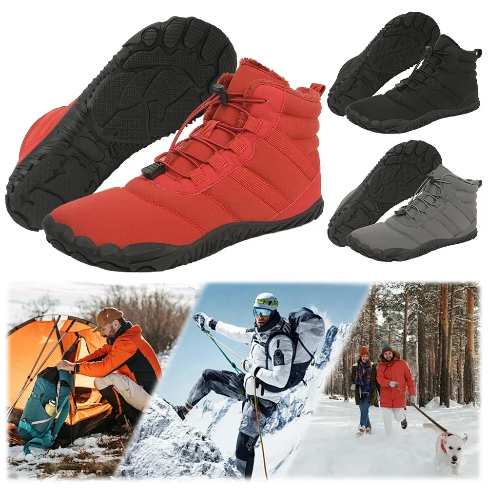 Unisex zimowe buty śniegowe mężczyźni kobiety antypoślizgowe buty trekkingowe wodoodporne trampki do chodzenia zagęszczone codzienne podróże